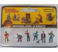 Woodland Scenics Lumberjacks WA1876 Figurine de bûcheron en bois H0 HO 1:87