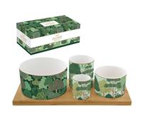 WOODLAND set apéritif 4 coupelles en porcelaine