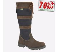 Woodland Whinfell Imperméable Femmes Décontracté Marche Campagne Bottes Marron
