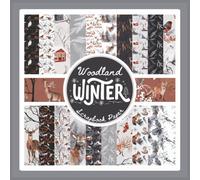 Woodland Winter Scrapbook Paper: Cabin and Forest Animals Ephemera Craft Paper Pad For Scrapbooking, Mixed Media, Junk Journals & Paper Crafts; 8.5 x 8.5"