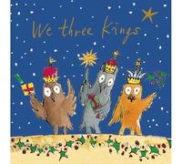 Woodmansterne Lot de 5 cartes de Noël et de Nouvel An respectueuses de l'environnement Finition brillante de qualité supérieure Motif We Three Kings)
