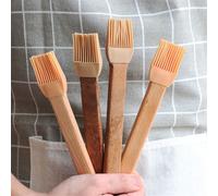 Woodn manche brosse en bois Silicone Brosse de BBQ en bois naturel brosse résistante aux hautes températures pour la cuisson outils de Barbecue