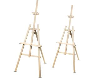 Woodok Chevalet en Bois Réglable pour Peinture - Idéal pour Artistes, en Hêtre Robuste et Durable, Hauteur Ajustable pour Confort Optimal (Bois, 2-180 cm)