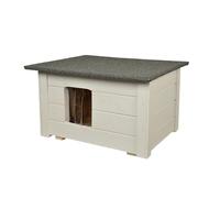 WOODOK Maison pour Chat extérieur isolée - 54x39x34 cm (Cendres, 59P x 49l x 34H centimètres)