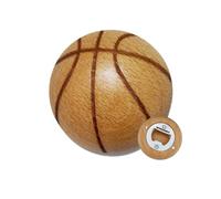 WOODONLY Décapsuleur en Bois en forme de Boule avec Aimant - Cadeaux de Noël, Anniversaire pour Homme, Père, Mari, Grand-Père, Ami, Bar à la Maison, Ouvre-bouteille (Basketball (couleur bois naturel))