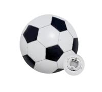 WOODONLY Décapsuleur en Bois en forme de Boule avec Aimant - Cadeaux de Noël, Anniversaire pour Homme, Père, Mari, Grand-Père, Ami, Bar à la Maison, Ouvre-bouteille (Football)