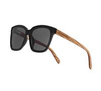 WOODONLY Lunettes de Soleil en Bois Surdimensionnées Polarisées - Protection UV400 Shades Modernes pour Hommes et Femmes Cadeaux Parfaits (Noir)