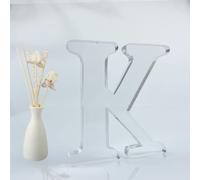 WOODOUNAI Lettres en acrylique inachevées de 10,2 cm pour décoration murale, lettres debout décoratives en tranches, panneaux, décoration pour travaux manuels, projets de fête à la maison (K)