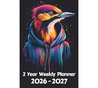 Woodpecker 2 Year Weekly Planner: 104 Week Sunday to Saturday Calendar | Gift For People Who Love Avian Animals, Bird Lovers | Ideal for ... and Busy Individuals | 6 x 9 Inches | v1