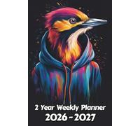 Woodpecker 2 Year Weekly Planner: 104 Week Sunday to Saturday Calendar | Gift For People Who Love Avian Animals, Bird Lovers | Ideal for ... and Busy Individuals | 6 x 9 Inches | v1