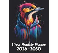 Woodpecker 5 Year Monthly Planner: Large 60 Month Sunday to Saturday Calendar | Gift For People Who Love Avian Animals, Bird Lovers | Ideal for ... and Busy Individuals | 8.5 x 11 Inches | v1