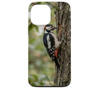 Woodpecker Arbre Bark Wildlife Bird Forest Scene Coque pour iPhone 13 Pro Max