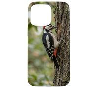 Woodpecker Arbre Bark Wildlife Bird Forest Scene Coque pour iPhone 15 Pro Max