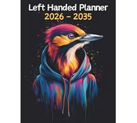 Woodpecker Left Handed Planner: 10 Year Monthly | Large 120 Month Calendar | Gift For People Who Love Avian Animals, Bird Lovers | Ideal for ... and Busy Individuals | 8.5 x 11 Inches | v1
