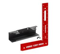 Woodpeckers Équerre de précision pour le travail du bois, 300 mm, aluminium, fabriquée aux États-Unis, équerre métrique, autoportante, épaule, balance gravée au laser