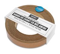 WoodPress® 15 mm Mélamine Stratifié Style Hêtre Bande de Chant en Placage Préencollé - Rouleau de 7,5 m - Application à Repasser facile à faire soi-même, couvre le bord d'un panneau MDF standard