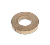 WoodPress® 19mm Chêne rouge Chant en placage bois préencollé 7,5 m | Rouleau de chant en placage bois, colle thermofusible, pour réparation rapide des meubles, placards et étagères, pose au fer