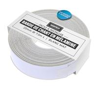 WoodPress® 22 mm Mélamine Blanc Mat Bande de Chant en Placage Préencollé - Rouleau de 7,5 m - Application à Repasser facile à faire soi-même, couvre le bord d'un panneau MDF standard