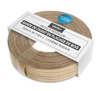 WoodPress® 22mm Bois de Chêne Chant en placage bois préencollé 7,5 m | Rouleau de chant en placage bois, colle thermofusible, pour réparation rapide des meubles, placards et étagères, pose au fer