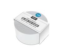 WoodPress® 40 mm Mélamine Blanc Perle Bande de Chant en Placage Préencollé - Rouleau de 7,5 m - Application à Repasser facile à faire soi-même, couvre le bord d'un panneau MDF standard
