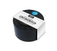 WoodPress® 40 mm Mélamine Noir Mat Bande de Chant en Placage Préencollé - Rouleau de 7,5 m - Application à Repasser facile à faire soi-même, couvre le bord d'un panneau MDF standard