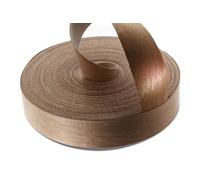 WoodPress® 50 mm Bois d'Acajou Véritable Bande de Chant en Placage Préencollé - Rouleau de 50 m - Application à Repasser