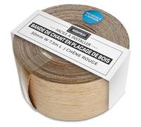 WoodPress® 50 mm Bois de Chêne Rouge Véritable Bande de Chant en Placage Préencollé - Rouleau de 7,5 m - Application à Repasser Facile à Faire soi-même, Couvre Le Bord d'un Panneau MDF Standard