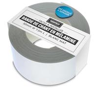 WoodPress® 50 mm Mélamine Blanc Mat Bande de Chant en Placage Préencollé - Rouleau de 7,5 m - Application à Repasser facile à faire soi-même, couvre le bord d'un panneau MDF standard