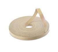 WoodPress® Bande de bordure en chêne véritable de 19 mm - Bande de bordure de 50 m - Bande de bordure pré-collée pour bricolage - Bande de bordure en bois pour bureau, armoire, porte - Bande de