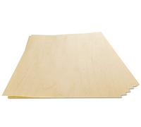 WoodPress® Placage de Bois de Bouleau Véritable - Paquet de 6 Feuilles - Format A4 (environ 21 cm x 29 cm) - Placage de Marqueterie, Modélisme et Réparation de Meubles