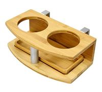 Woodquail Étagère Suspendue à Clipser pour Porte-gobelet, Petite Table de Chevet, fabriquée en Bambou Naturel (Clips 21 mm)
