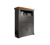 Woodroom Oslo Secrétaire Armoire de Bureau en Bois Gris régulier