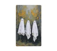 Woods Ghosts Hanging Out On Clothesline Single Toggle Plaque murale vierge Plaque murale décorative 1 gang pour cuisine salle de bain Taille 11,4 x 7 cm