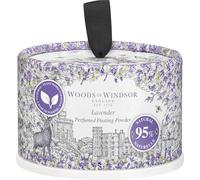 Woods of WindsorPoudre corporelle florale à la lavande avec houppette - Alternative au talc - 95% d'ingrédients d'origine naturelle, végane et non testée sur les animaux - 100 g / 3,5 oz