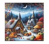 Woods Pumpkin Town Puzzle 150 Pièces Adultes, 65x65cm DIY Puzzle Impossible Jeu de Création et Logique, Puzzles Classiques pour Adultes et Enfants de 12 Ans et Plus