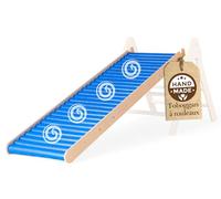 WoodsCraft Montessori Toboggan Interieur Enfant pour Triangle Escalade Enfant, Échelle à Grimper | Glissière à Rouleaux pour Expérience Sensorielle Étonnante | Toboggan Enfant & Bebe | Tobogan Grand