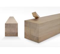 Woodsellers Bois lamellé en chêne sur mesure - 80 x 80 mm - Longueur au choix : 350 à 1000 mm - Bois lamellé avec lamelles continues - Encollé et séché techniquement