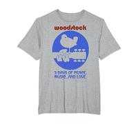 Woodstock - ... et l'amour T-Shirt, Homme Grandes Tailles, Gris Chiné, 2X Tall