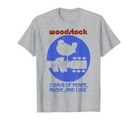 Woodstock - ... et l'amour T-Shirt, Homme, Gris Chiné, 5XL