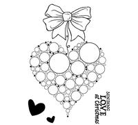 Woodware Jane Gill-Big Bubble Boule-Coeur-Tampon magique transparent, A6