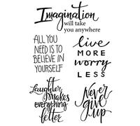 Woodware Jane Gill JGS521 Tampon magique transparent avec inscription Imagine Verse, A6