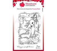 Woodware Transparent, Encreur Baby Deer-Tampon en Photopolymère, Socle en Acrylique-Accessoire pour Carterie, Scrapbooking, Journal, Loisirs, A6