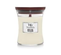 WoodWick Bougie Parfumée À Horloge Sablier Petite Teck Blanc (Épicéa) Avec Mèche