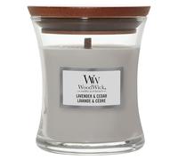 WoodWick bougie parfumée avec mèche crépitante | Bougie mini sablier à la Lavande et cèdre | Jusqu'à 20 heures d'autonomie | Cadeaux parfaits pour les femmes