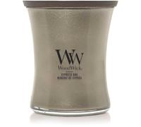 WoodWick Bougie parfumée avec mèche crépitante | Bougie moyenne en forme de sablier Mineral de Cyprès | Bougies à longue durée de combustion : Jusqu'à 60 heures | Cadeaux parfaits pour les femmes
