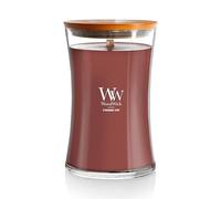WoodWick Bougie parfumée grand format sablier | Cannelle Chaï | avec mèche crépitante | Durée de combustion : jusqu’à 130 heures