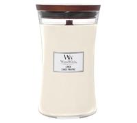 WoodWick Bougie parfumée Linen – mèche en bois – 609,5 g