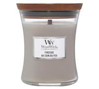 WoodWick bougie parfumée moyenne avec mèche en bois crépitante | Au coin du feu | Jusqu'à 20 heures de combustion