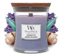 WoodWick bougie parfumée moyenne avec mèche en bois crépitante | Lavande Relaxante | Jusqu'à6pk0 heures de combustion