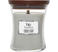 WoodWick - Bougie parfumée moyenne - Mèche en bois crépitante - Lavande et Cèdre